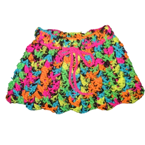 Variegated Crochet Skirt Handmade Toddler - Picture 5 of 5